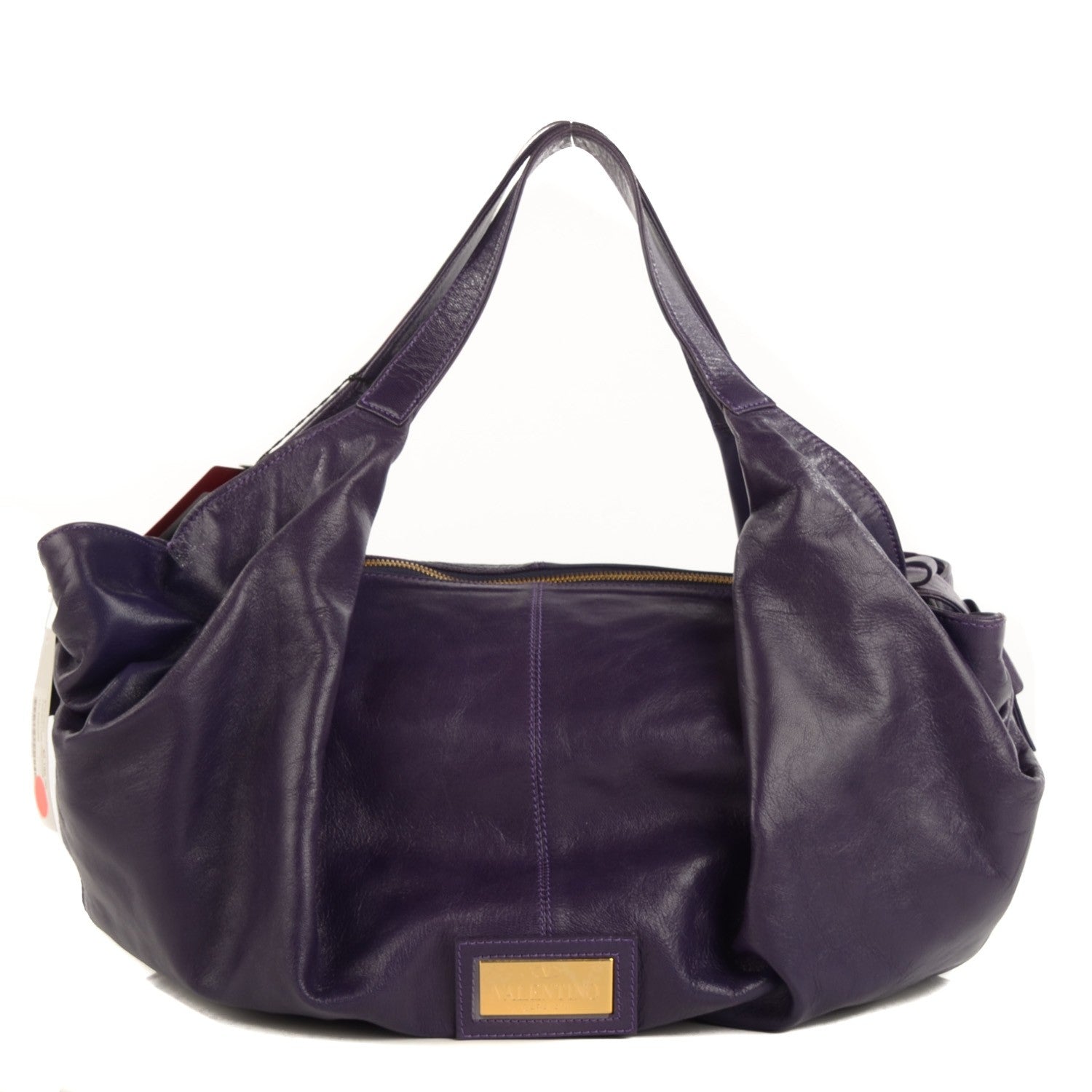 Valentino Garavani Nappa Large Nuage Bow Hobo Purple 1 of 8