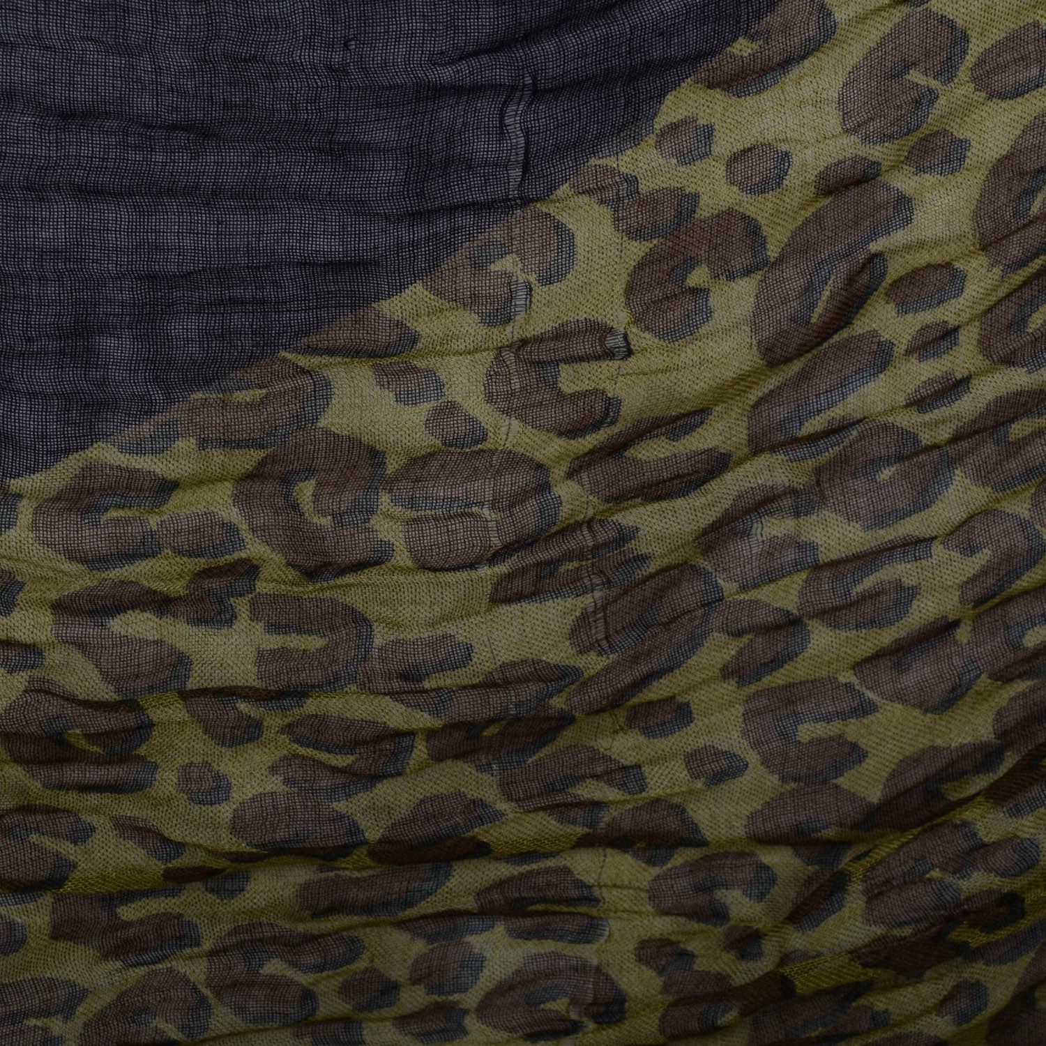 Louis Vuitton Cashmere Silk Leopard V Stole Kaki Vanilla 7 of 9