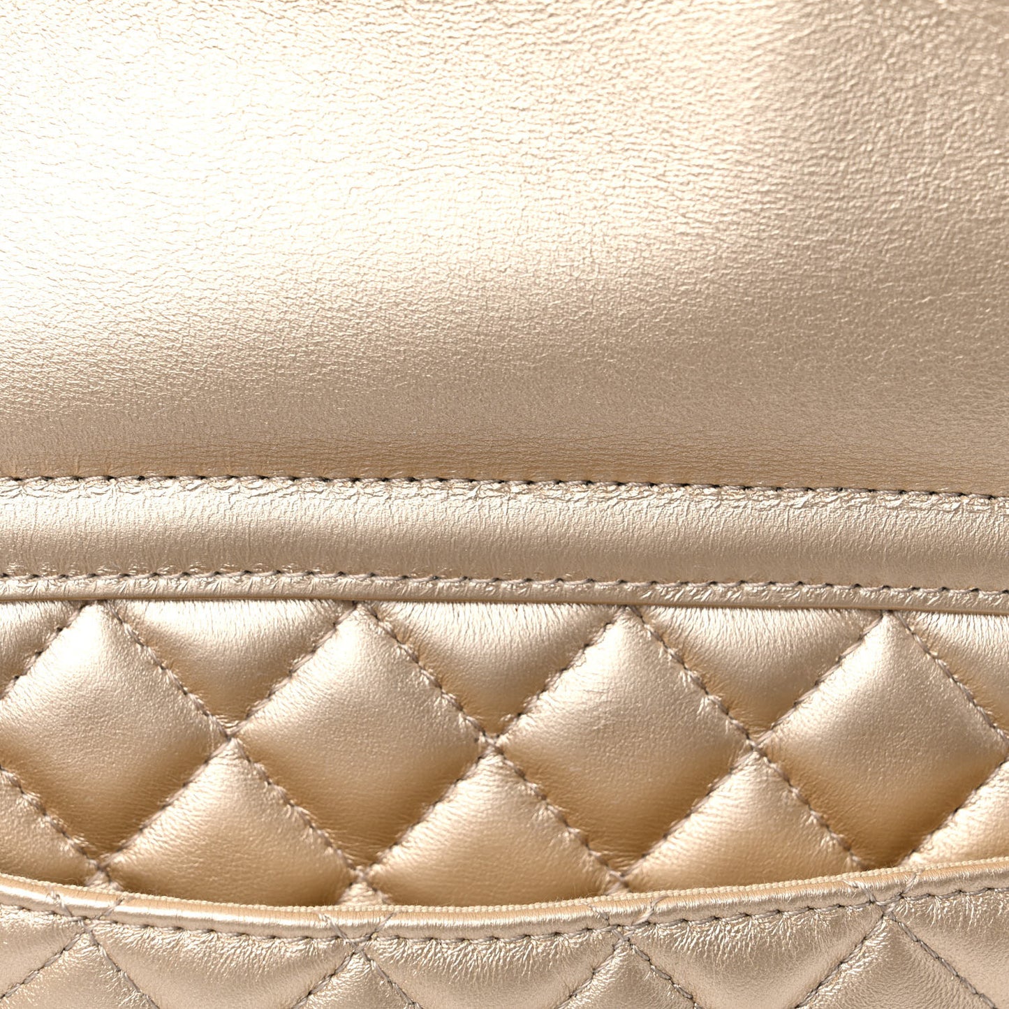 Metallic Lambskin Quilted CC In Love Heart Bag Gold