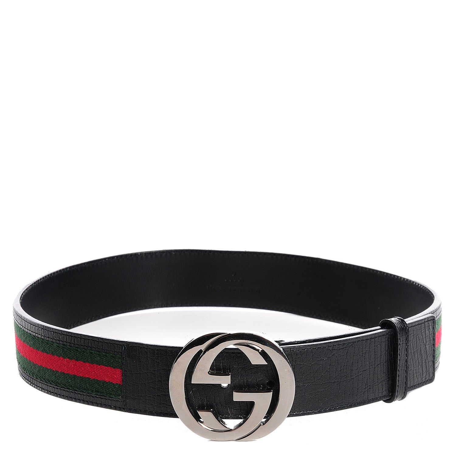 Gucci Leather Web GG Belt Black 80 32 1 of 3