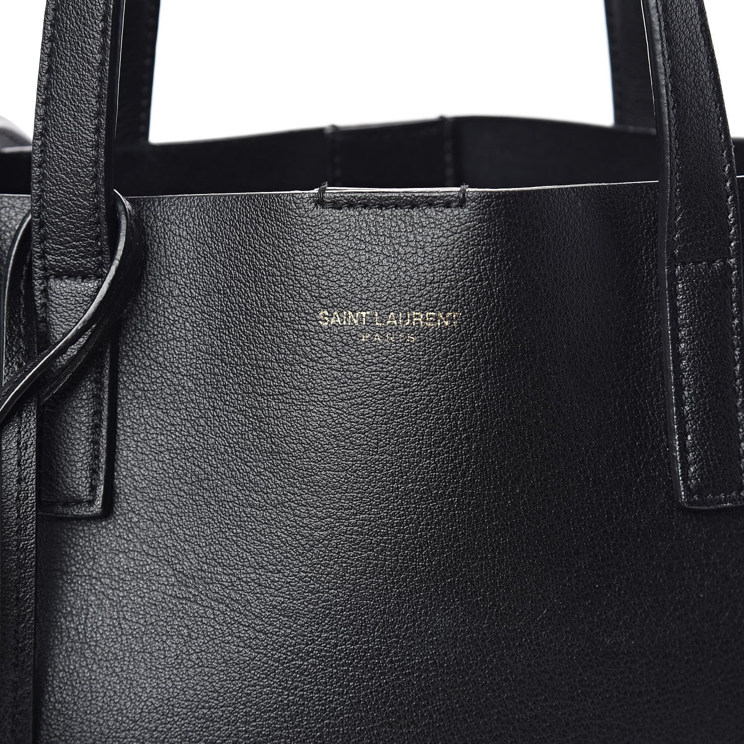 Saint Laurent Calfskin Toy Shopping Tote Black 9 of 9