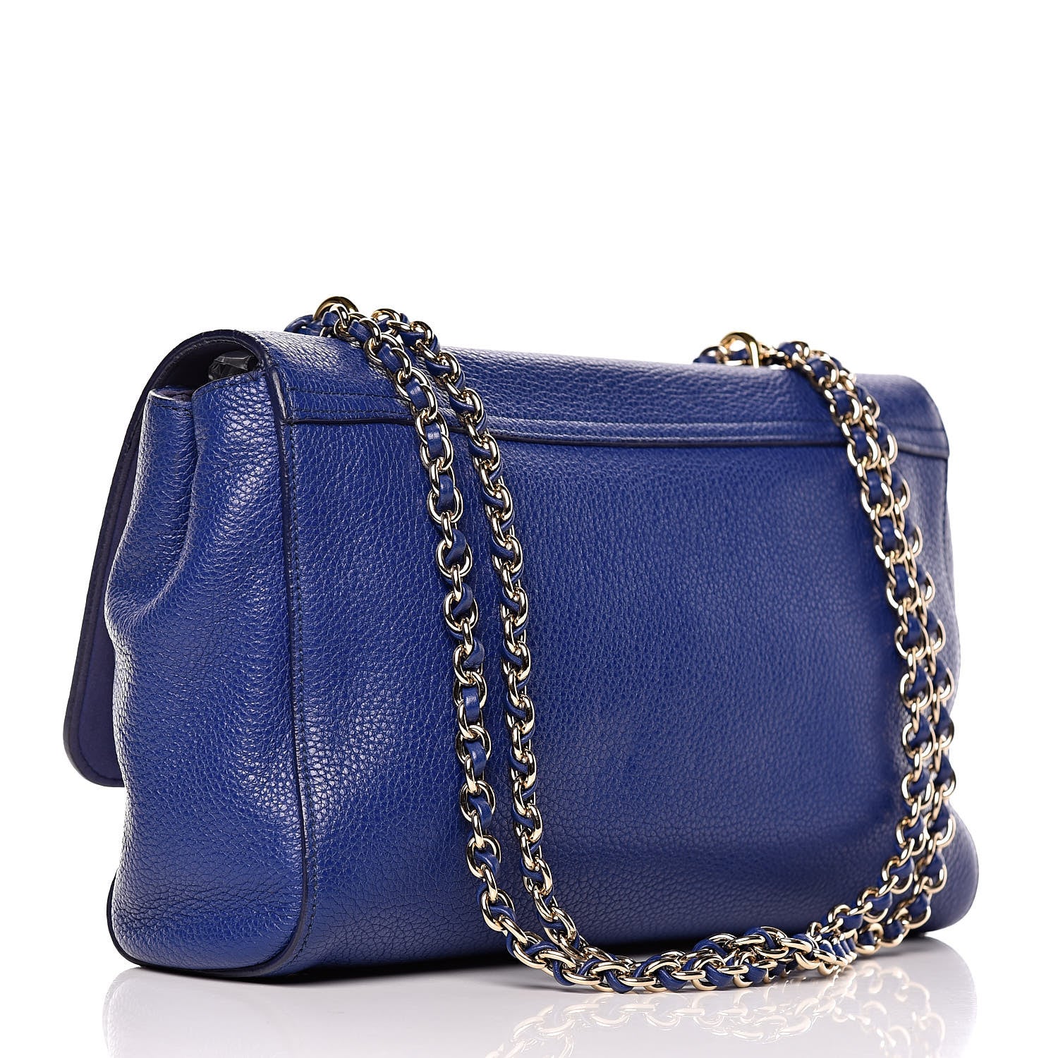 Mulberry Classic Grain Medium Lily Flap Neon Blue 3 of 10