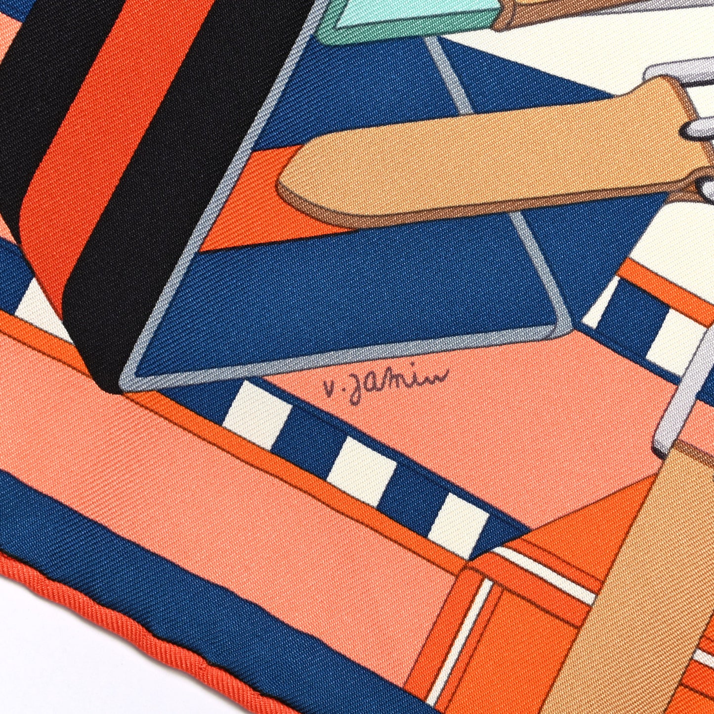 Silk Sangles En Zigzag Scarf 90