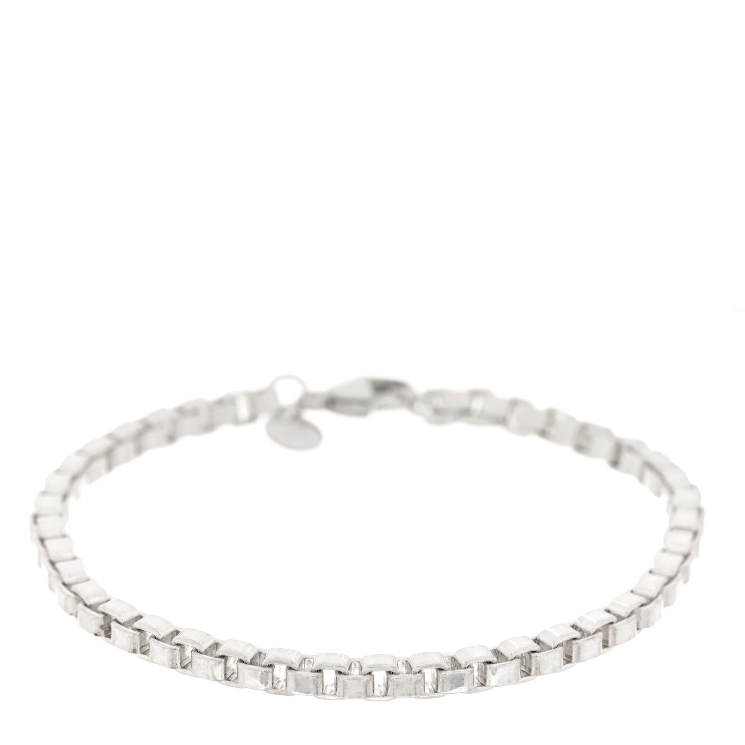 Tiffany Sterling Silver 4mm Venetian Link Bracelet 1 of 3