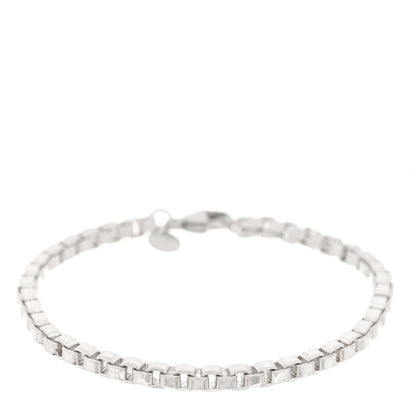Tiffany Sterling Silver 4mm Venetian Link Bracelet 1 of 3