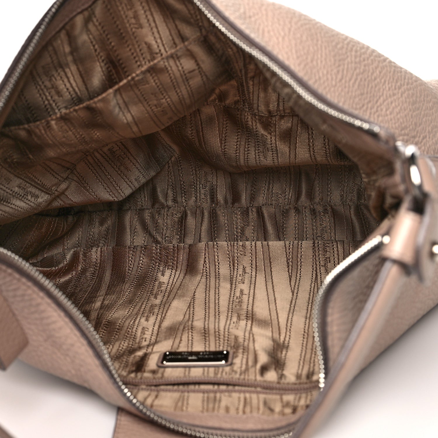 Salvatore Ferragamo Calfskin Fanisa Gancini Hobo Beige 8 of 11