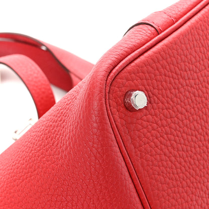 Hermes Taurillon Clemence Picotin Lock 18 Vermillon 9 of 12