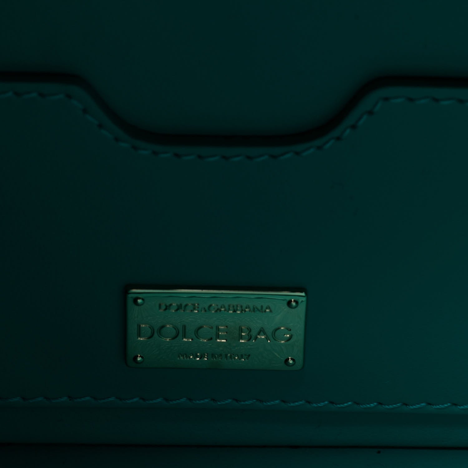 Dolce & Gabbana Tropea Straw Ayers Embroidered Box Bag Teal 4 of 4