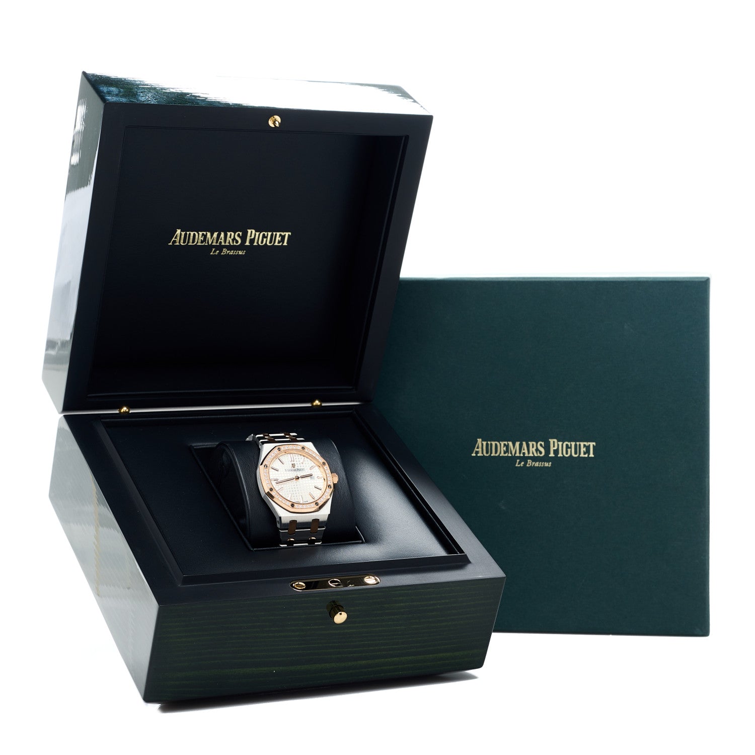 Audemars Piguet Stainless Steel 18K Rose Gold Diamond 33mm Royal Oak Quartz Watch White 67651SR.ZZ.1261SR.01 5 of 5