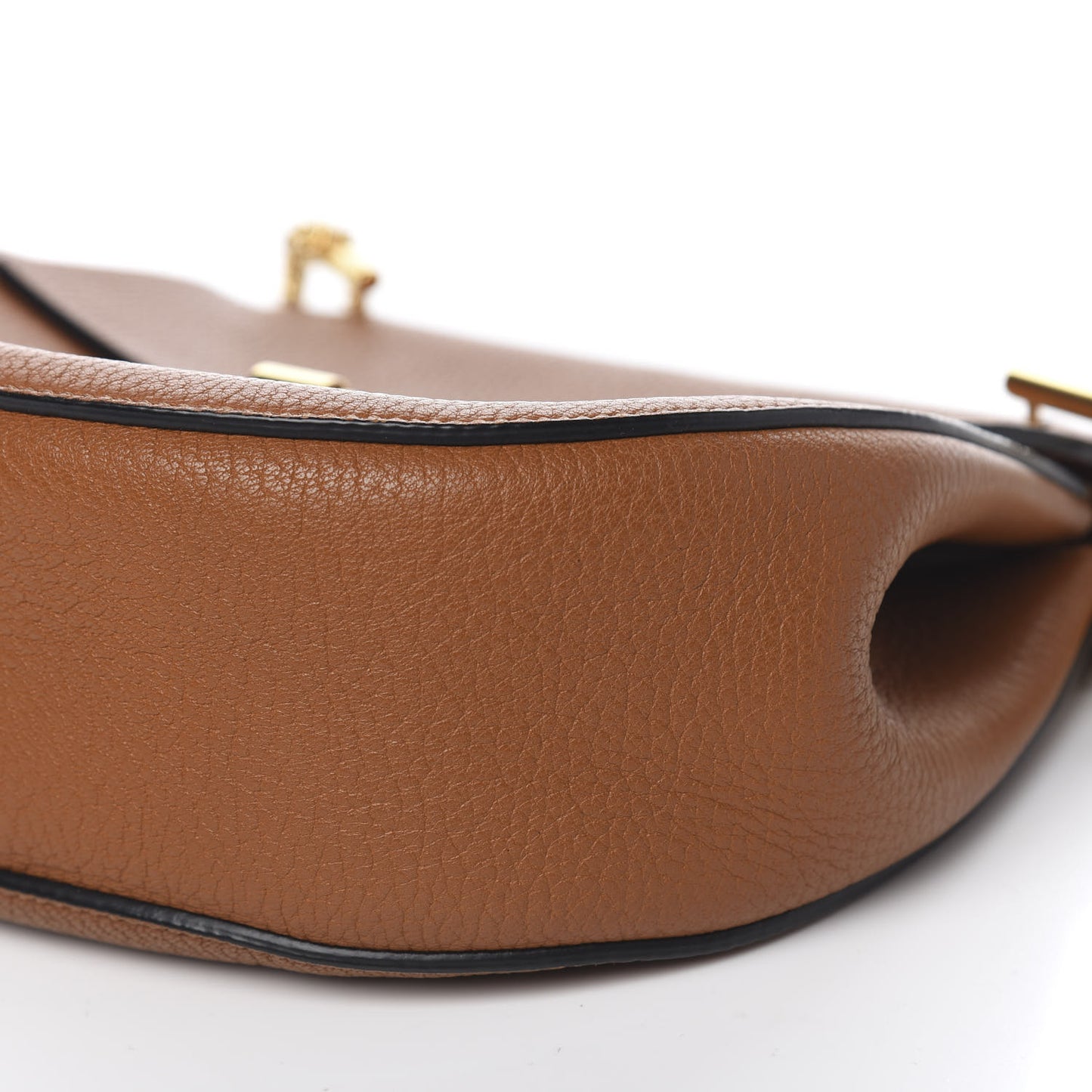 Grained Lambskin Drew Shoulder Bag Caramel