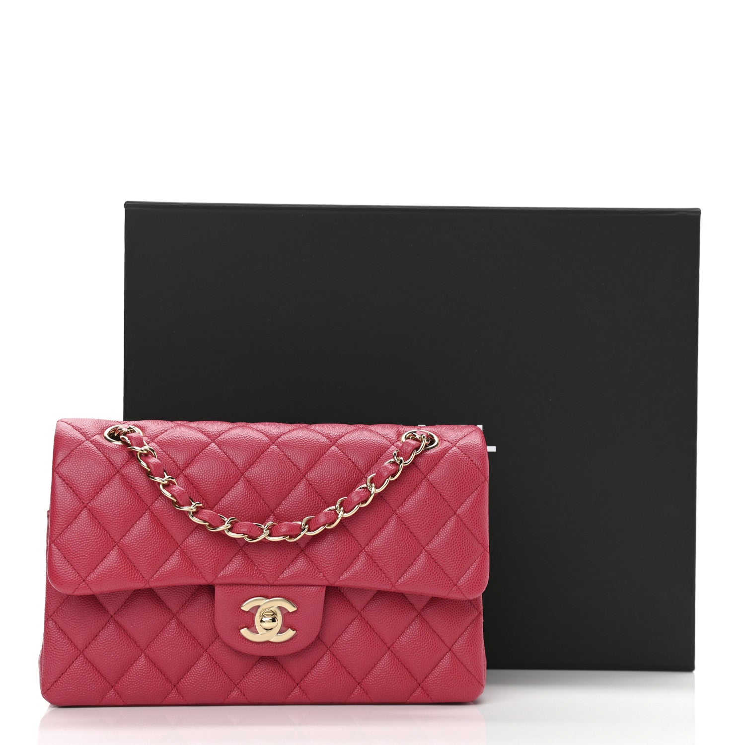 Chanel Caviar Quilted Small Double Flap Dark Pink 11 of 11