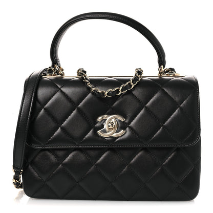 Chanel Lambskin Quilted Small Trendy CC Dual Handle Flap Bag Black 1 of 18