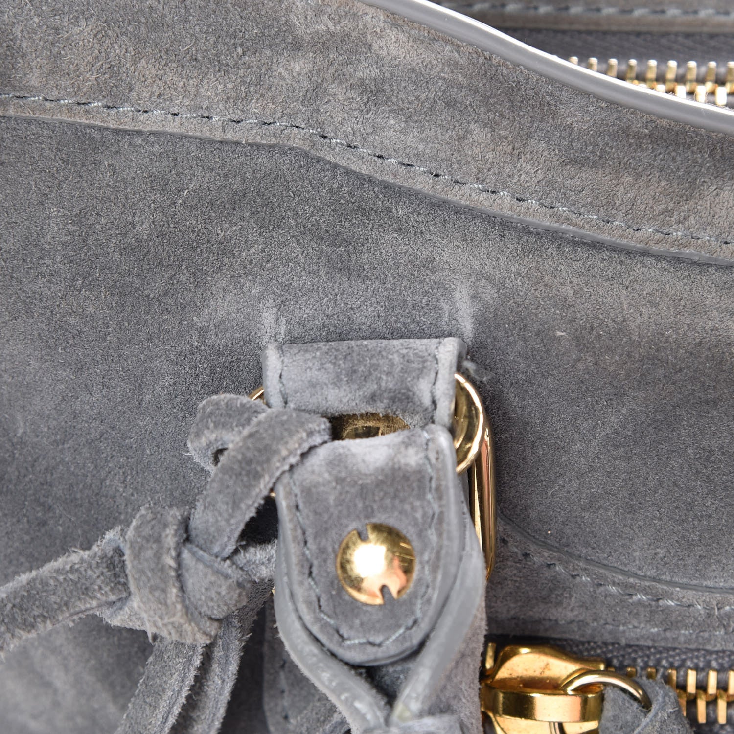 Balenciaga Baby Daim Suede Gold Metallic Edge Hardware S City Gris Plomb 16 of 20