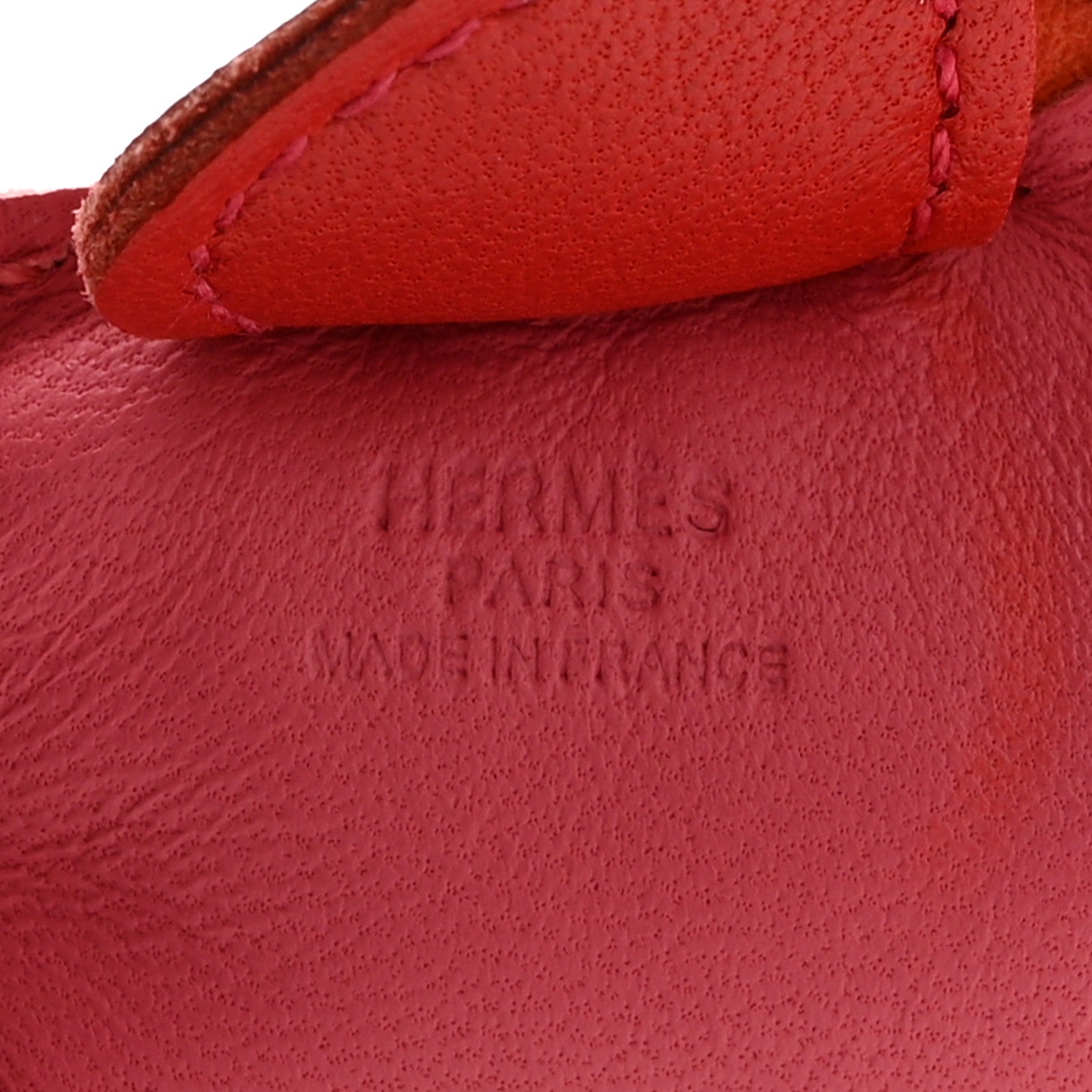 Hermes Milo Lambskin Grigri Rodeo Horse Bag Charm PM Rose Azalee Orange Poppy Rouge Indien 3 of 5