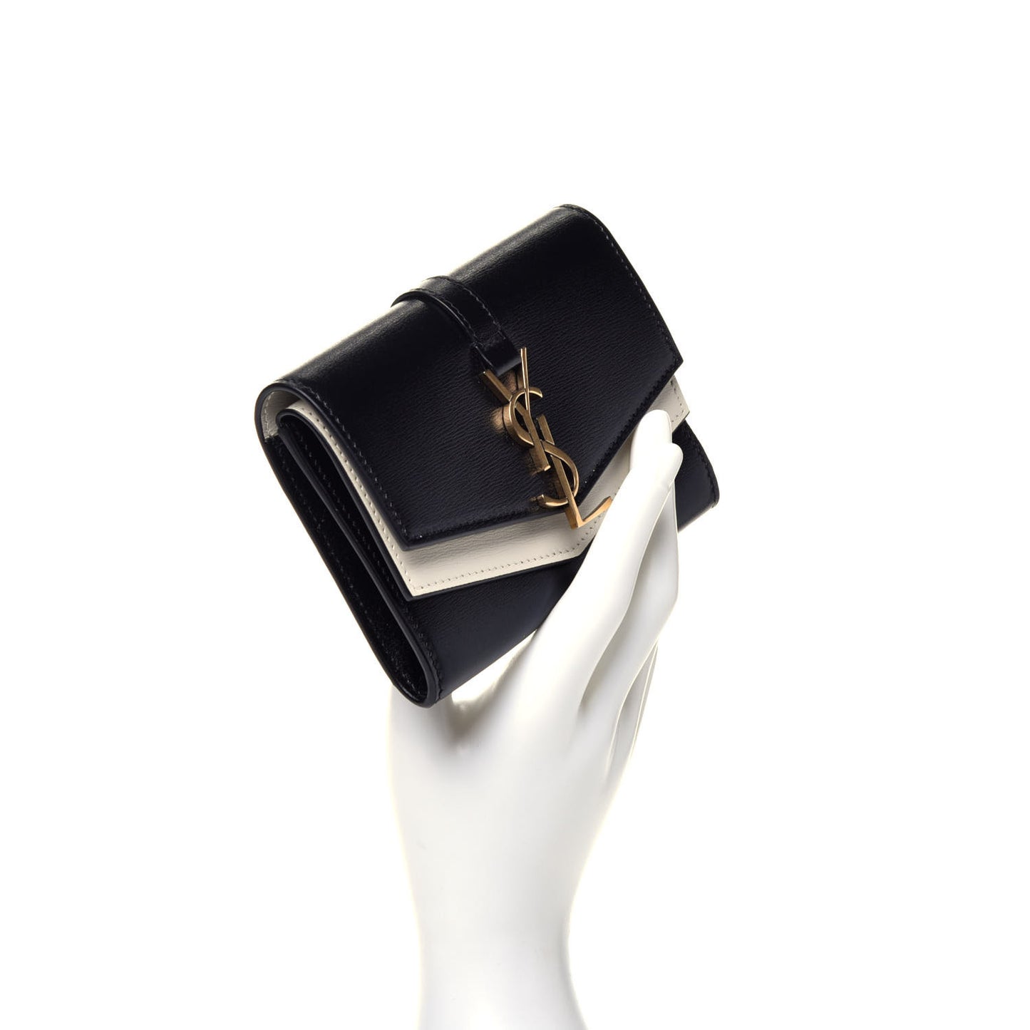 Smooth Calfskin Monogram Small Sulpice Wallet Black White