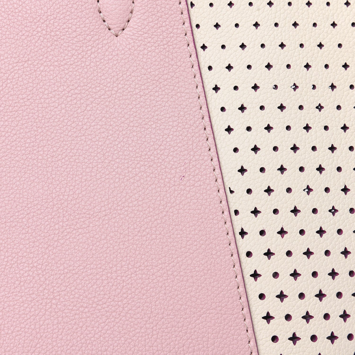 Louis Vuitton Calfskin Perforated Lockme Cabas Rose Poudre Creme 9 of 9