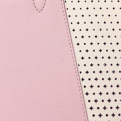Louis Vuitton Calfskin Perforated Lockme Cabas Rose Poudre Creme 9 of 9