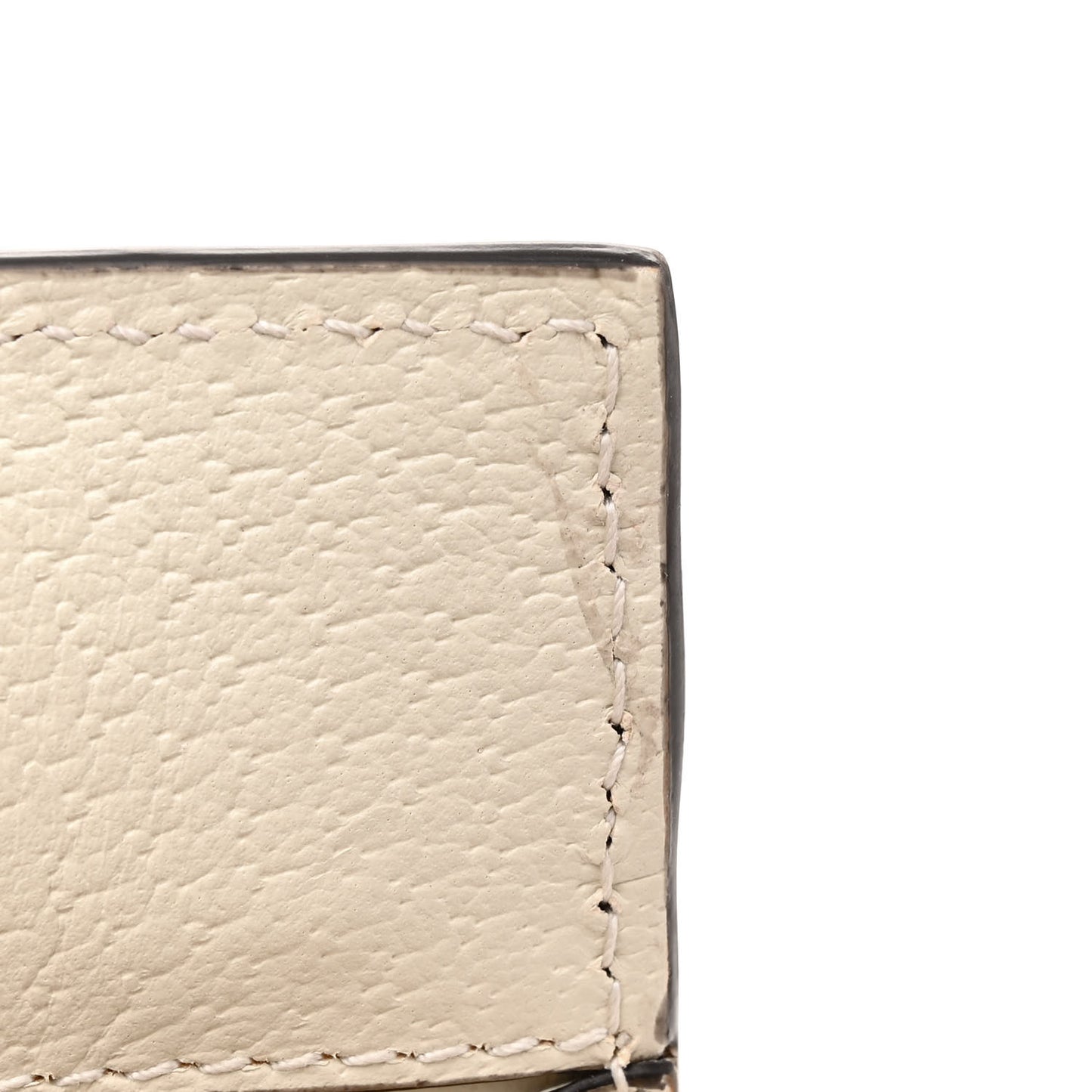 Textured Calfskin Web Small Ophidia Chain Shoulder Bag Mystic White