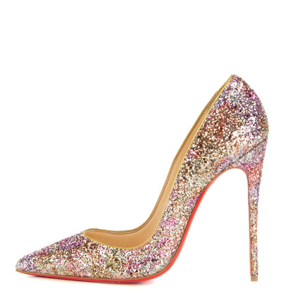 Christian Louboutin Glitter So Kate 120 Pumps 39 Rosette Gold 1 of 7