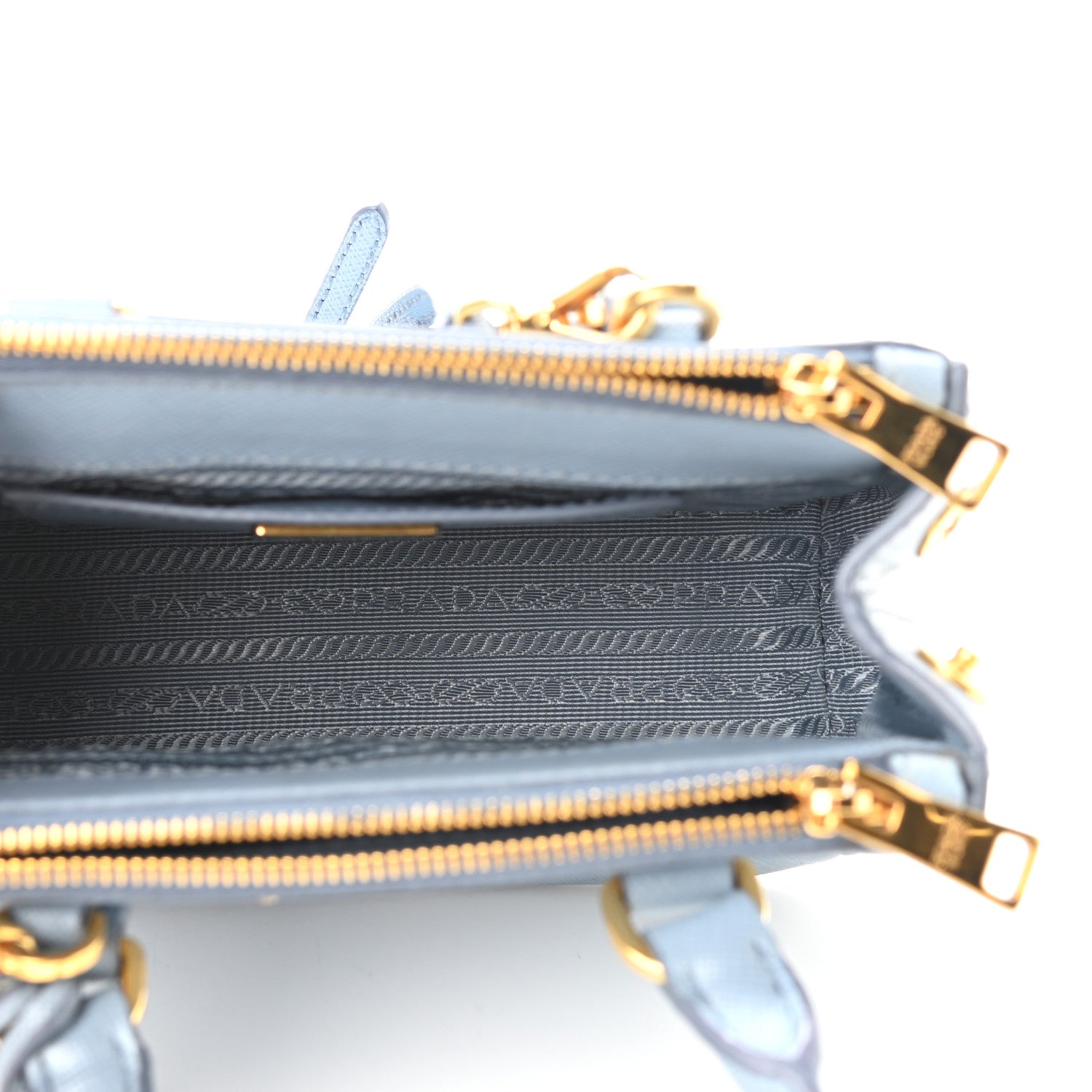 Prada Saffiano Micro Galleria Double Zip Tote Astrale 5 of 10