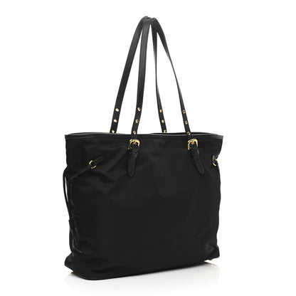 Prada Tessuto Nylon Saffiano Shopping Tote Black 3 of 11