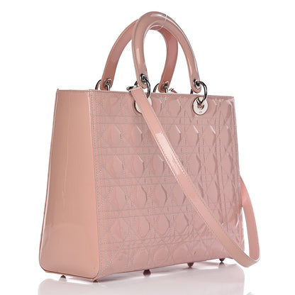 Christian Dior Patent Cannage Large Lady Dior Light Pink 3 of 18