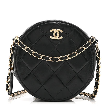 Chanel Calfskin Round Clutch With Chain Black 1 of 10