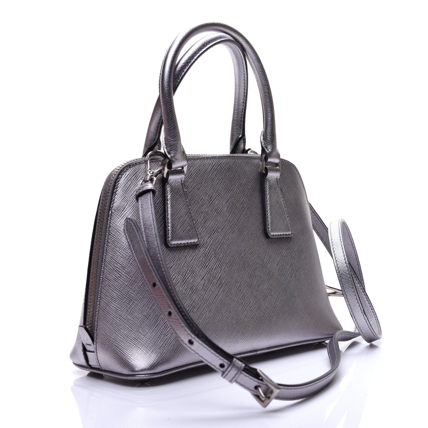 Saffiano Lux Small Promenade Tote Cromo