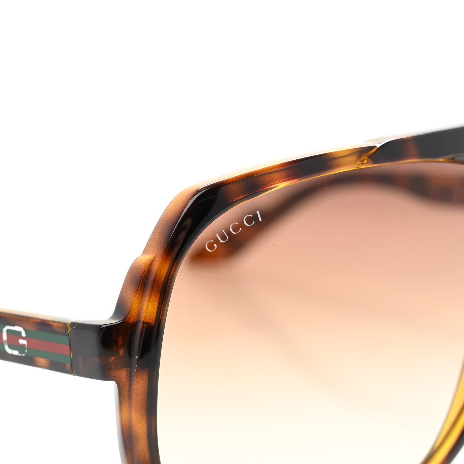 Gucci Acetate Aviator Sunglasses GG 1622/S Tortoise 7 of 8