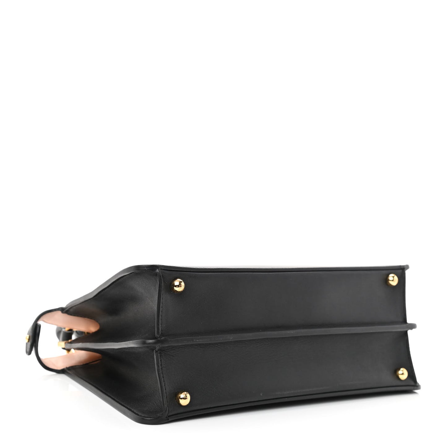 Vitello Seta Shiny Nappa Medium Peekaboo I SEE U Satchel Black Light Rose