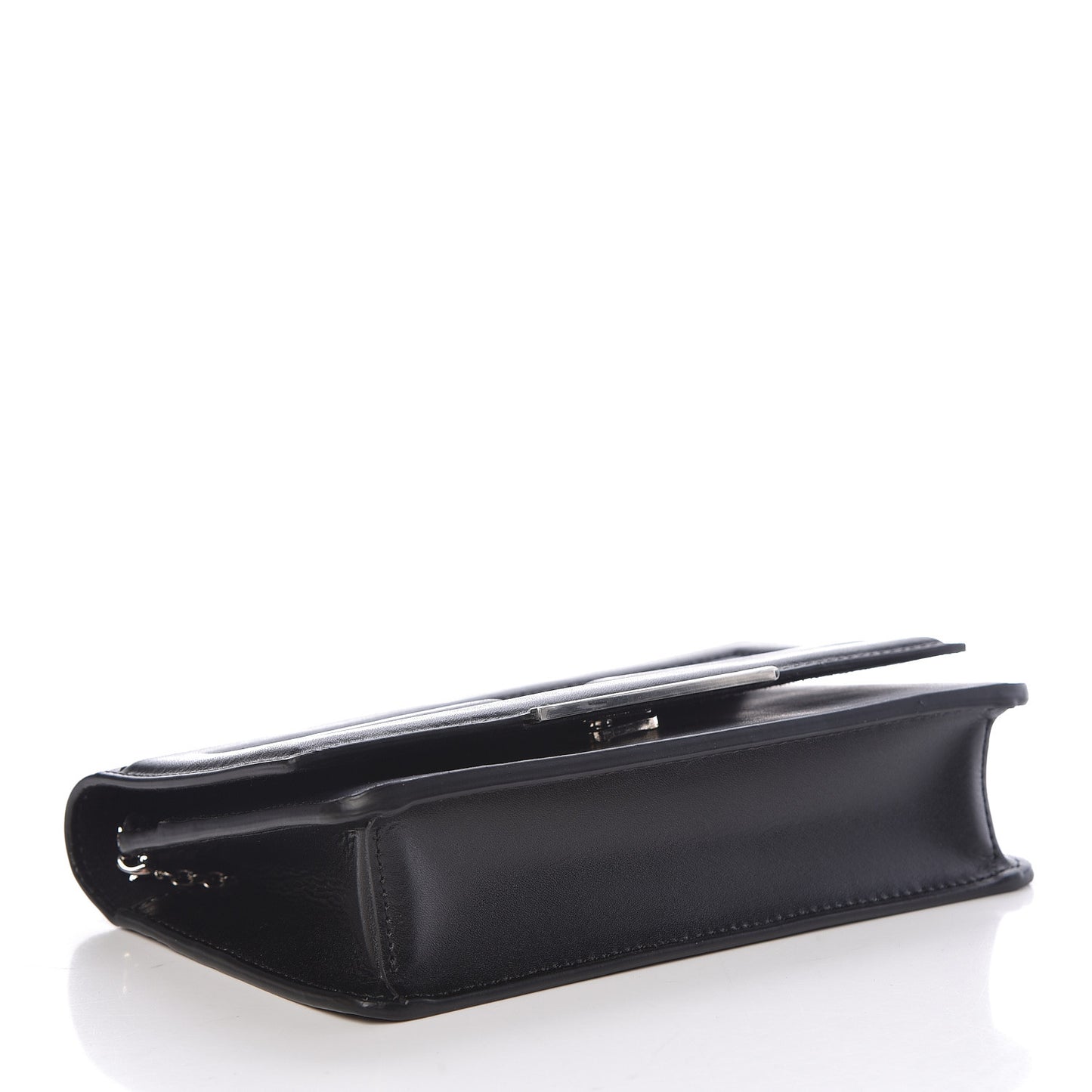 Vitello Flamingo Tube Wallet on Chain Black