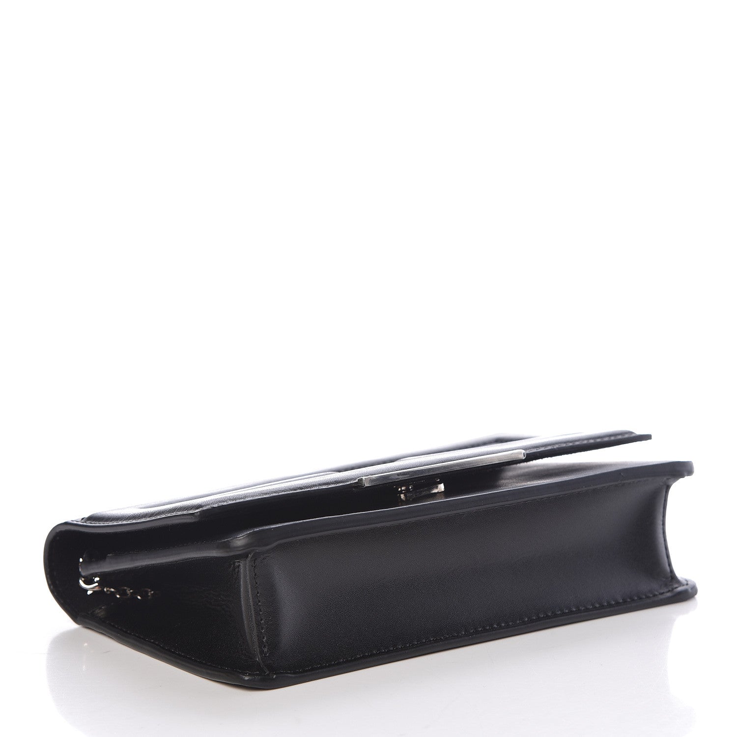 Fendi Vitello Flamingo Tube Wallet on Chain Black 4 of 11