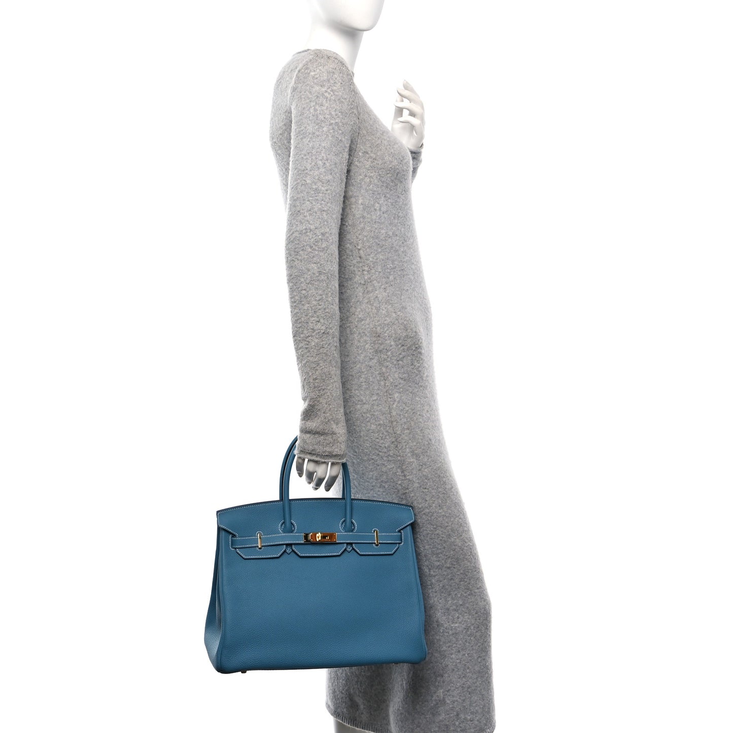 Togo Birkin 35 Blue Jean