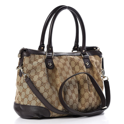 Gucci Monogram Medium Sukey Top Handle Dark Brown 4 of 13