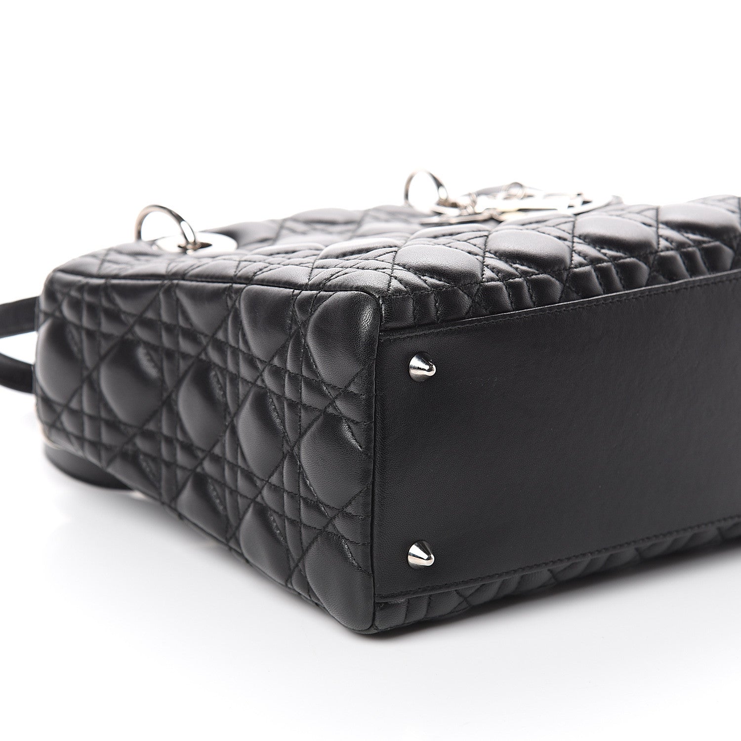 Christian Dior Lambskin Cannage Medium Lady Dior Black 5 of 7