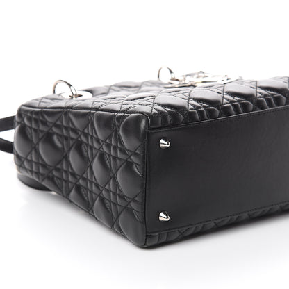 Christian Dior Lambskin Cannage Medium Lady Dior Black 5 of 7