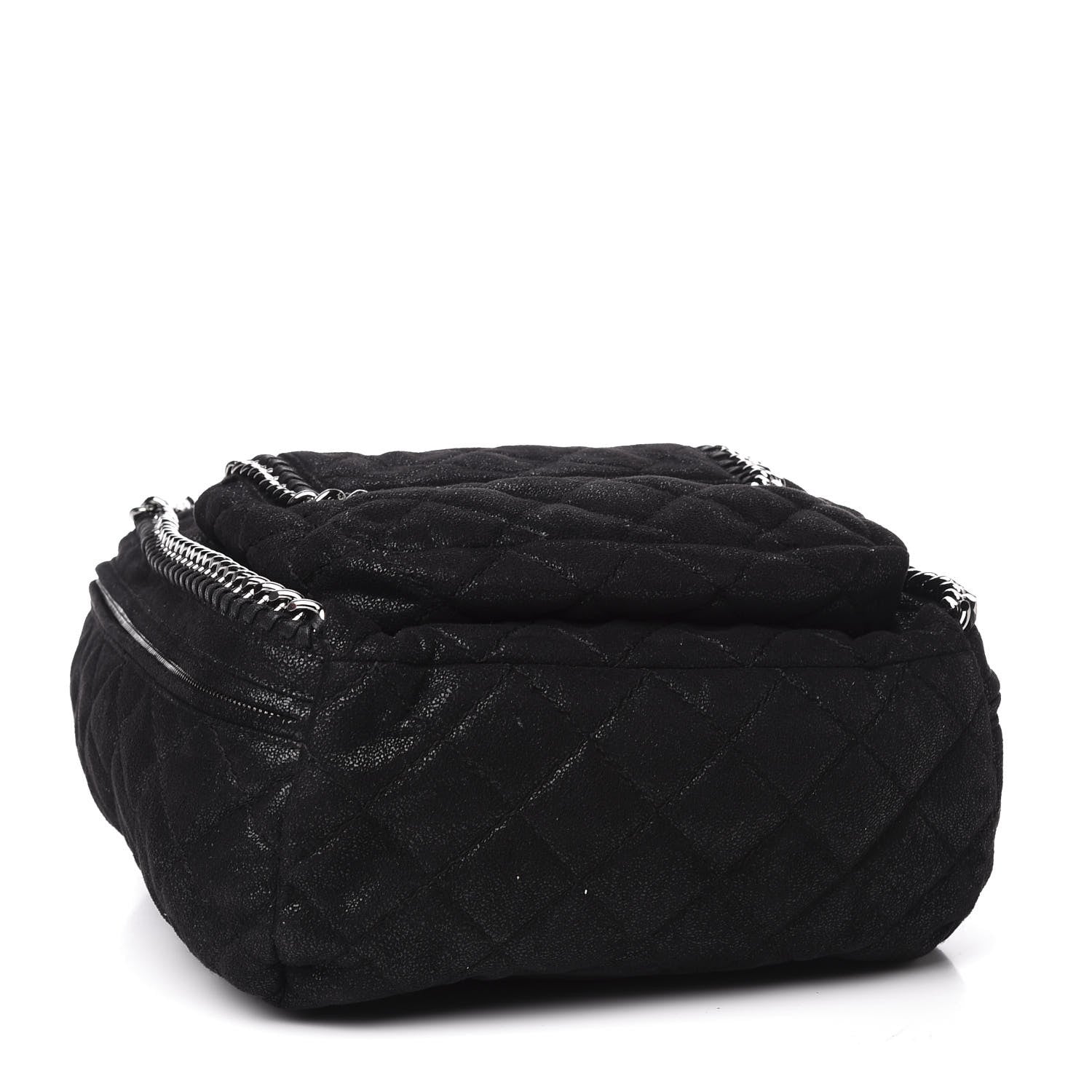 Stella McCartney Shaggy Deer Quilted Falabella Backpack Black 3 of 9