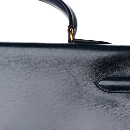 Hermes Box Kelly Retourne 35 Indigo 17 of 23