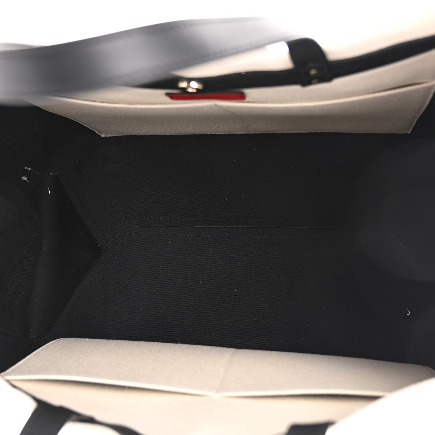 Canvas VLTN Print Large Tote Natural Black
