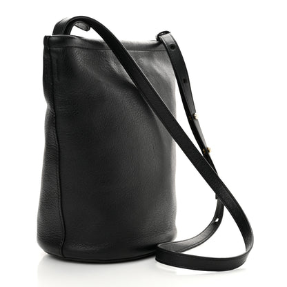 Mansur Gavriel Pebbled Calfskin Zip Bucket Bag Black 3 of 11