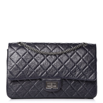 Chanel Aged Calfskin Quilted 2.55 Reissue 227 Flap Navy Blue 1 of 13
