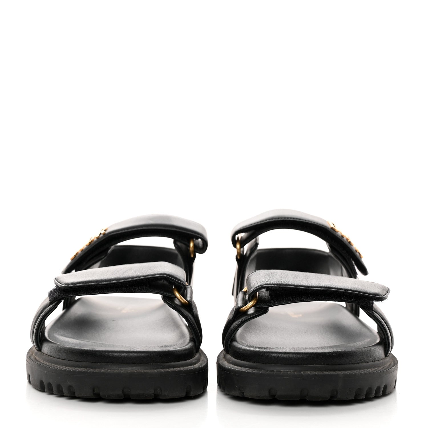 Christian Dior Lambskin Dioract 10mm Sandals 38 Black 2 of 9