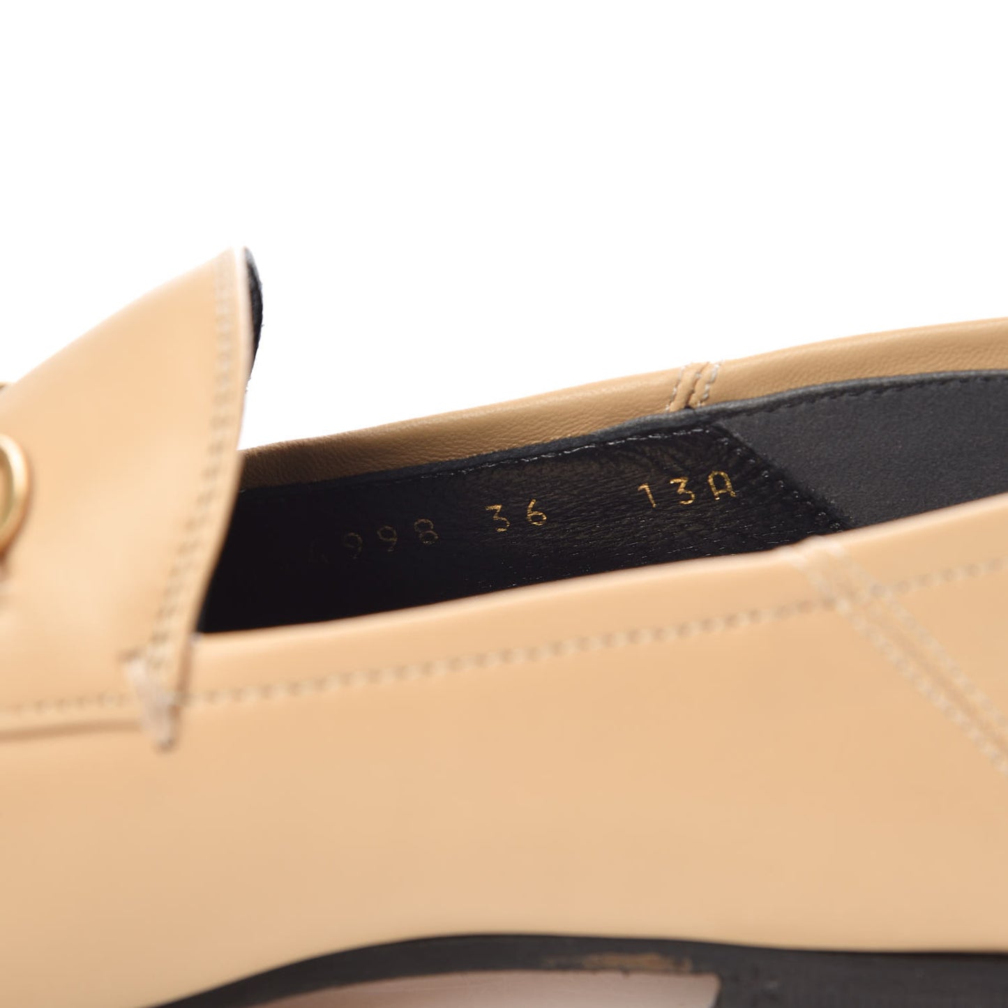 Lambskin Womens Brixton Horsebit Loafers 36 Wheat