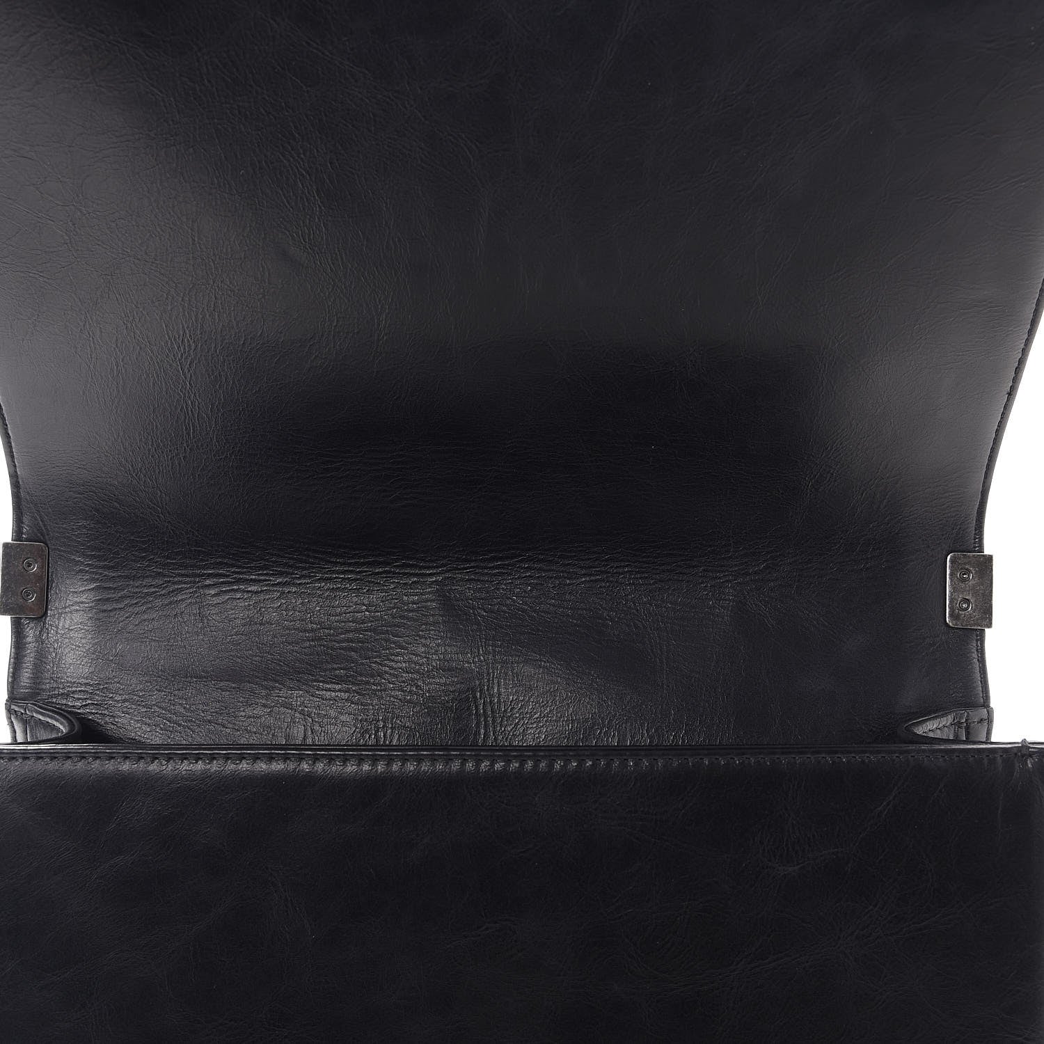 Chanel Calfskin Embossed Stitch Large Boy Flap Black 8 of 8
