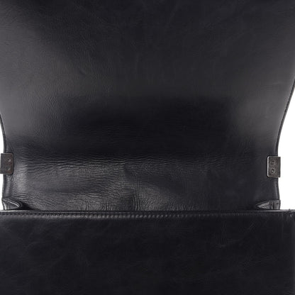 Chanel Calfskin Embossed Stitch Large Boy Flap Black 8 of 8