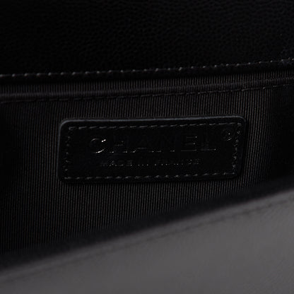 Chanel Caviar Quilted Medium Boy Flap Black 6 of 12