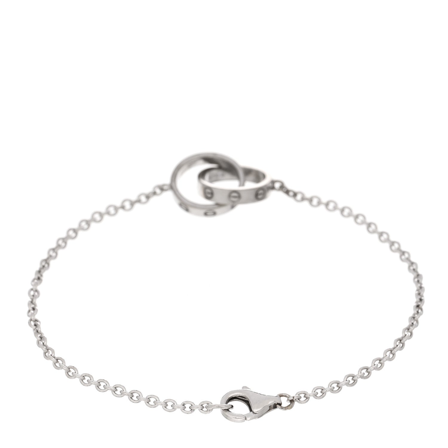 Cartier 18K White Gold Interlocking LOVE Bracelet 2 of 4
