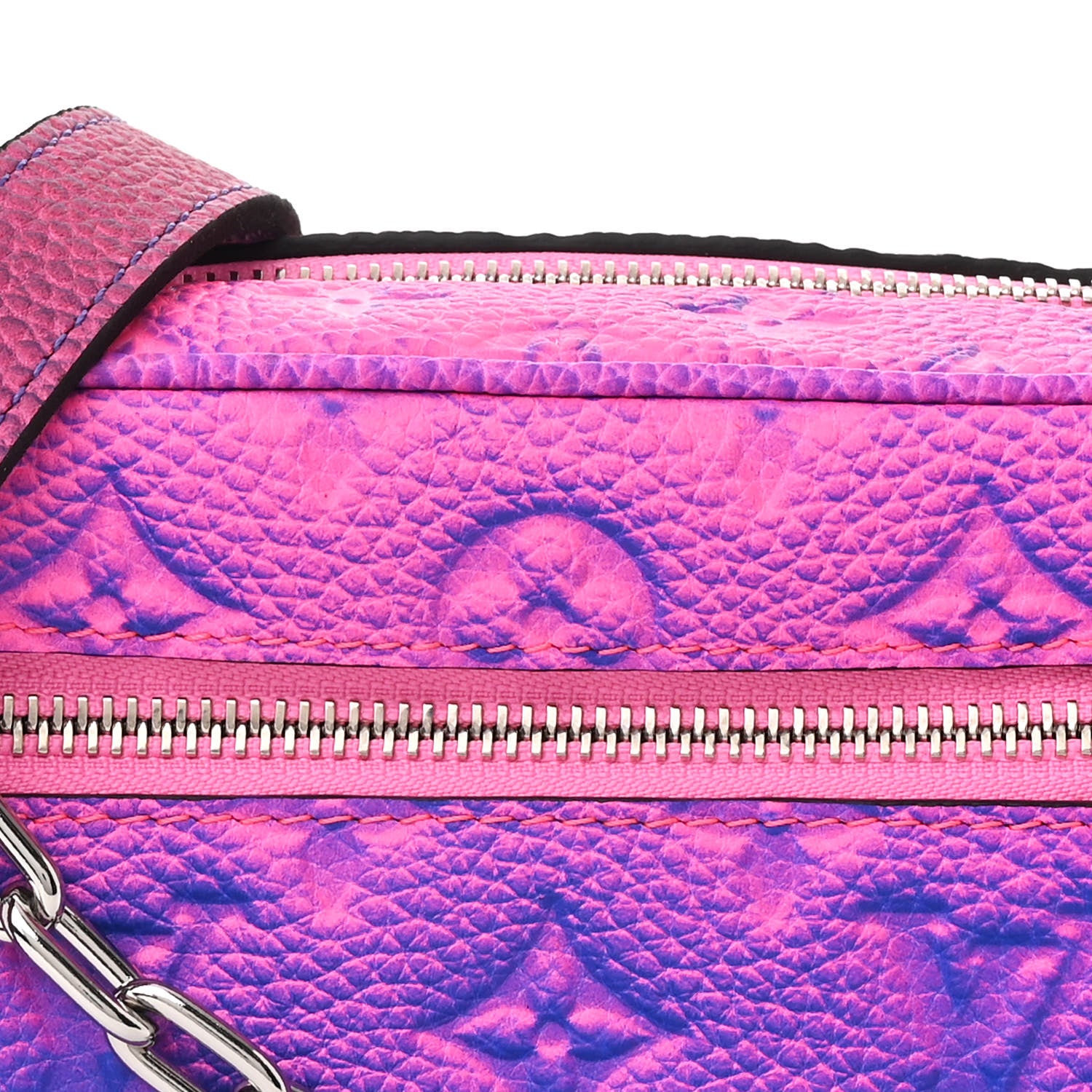 Louis Vuitton Taurillon Illusion Mini Soft Trunk Bleu Rose 7 of 10