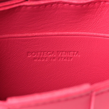 Bottega Veneta Lambskin Maxi Intrecciato Extra Mini Cassette Crossbody Bag Cranberry 6 of 8
