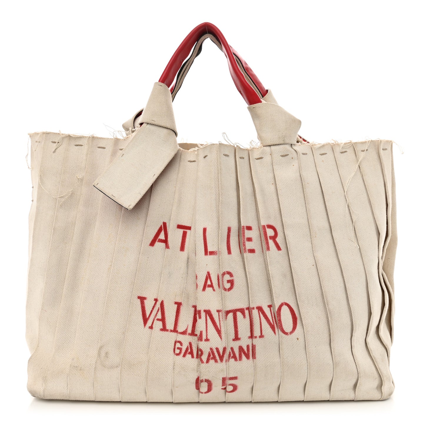 Canvas Atelier 05 Plisse Edition Medium Tote Bag Naturale